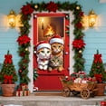 thumbnail image 6 of Antqov Christmas Door Cover 71x35" Christmas Front Door Banner Hanging Backdrop Christmas Decorations for Indoor Outdoor Holiday Party Decor Gifts, 6 of 6