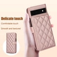 thumbnail image 5 of Case Wallet for Google Pixel 6a, [Wristlet & Crossbody Strap] RFID Blocking 5 Card Slots Stand [Shockproof TPU Shell] PU Leather Magnetic Flip Cover Compatible with Google Pixel 6a, Rosegold, 5 of 9