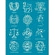 thumbnail image 1 of Plantilla de arcilla de 10x12,5 cm (4x5 pulgadas) con las 12 constelaciones - Serigrafía de signos del zodiaco para la elaboración de joyas con arcilla polimérica, 1 of 9