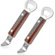 thumbnail image 1 of Bottle Punch Can Opener Stainless Steel Beer Bottle Opener Punch Bottle Opener With Wood Handle For Manual Bottles Cans (2, Wood Color) 26-27s, 1 of 5