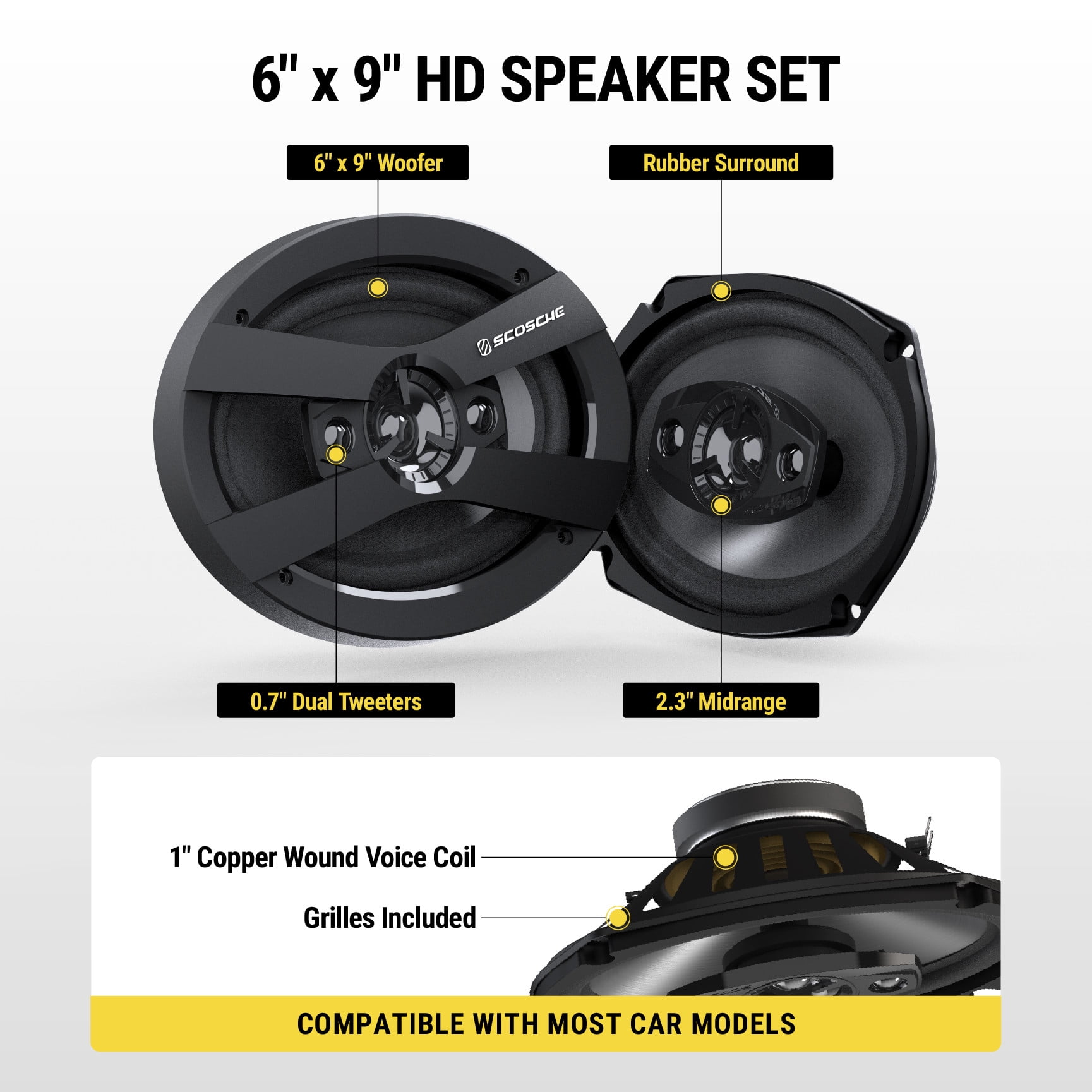 邦楽 SWES SWES CHEAP (CD) 5lack Scosche, Car Audio Speaker Pair, 6