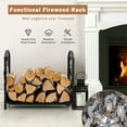 thumbnail image 6 of Costway 19'' Firewood Storage Rack Leaf Patterns  Firewood Storage Holder, 6 of 10