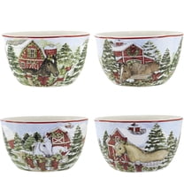 Tabletop Homestead Christmas Bowl Ceramic Christmas Ice Cream 37288