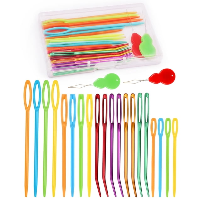 Juego de agujas de hilo Bupete, 25 unidades, agujas para tapicería, agujas de ganchillo
