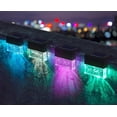 thumbnail image 3 of Luces solares para cubierta, luces solares para valla al aire libre, para escalones, barandillas, paredes, iluminación LED impermeable para paisaje, decoración de jardín y Patio, paquete de 4 JM, 3 of 5