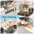 thumbnail image 2 of Yayeee 6 Pack Kitchen Dishcloths for Washing Dishes Soft Absorbent Microfiber Towels, Beige Snowmen, 2 of 9