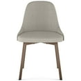 thumbnail image 2 of Amisco Harper Dining Chair - Light Beige & Grey Bouclé Polyester / Bronze Metal, 2 of 9