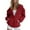 Red, variant on 2025 Plus Size Coat,Women's Fall Jacket Oversized Pocket Sweatshirt Casual Drawstring Clothing Zipper Track Jacket Solid Color Long Sleeve Hooded Top