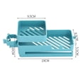 thumbnail image 4 of CAROOTU Double Couche Robinet Rack Évier Multifonctionnel Porte-Éponge Robinet Rack Étagère de Rangement Creuse pour Cuisine, 4 of 7