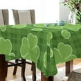 thumbnail image 3 of Saint Patrick Clover Buffalo Tablecloth Rectangle Colorful Table Cloth Large Square Table Cover for Dining Kitchen Party 60"x108" Decor Gift, 3 of 7