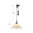 thumbnail image 4 of Alora Lighting PD447120BGWL Ellen 20" Wide Pendant - Brushed Gold / White Linen, 4 of 7