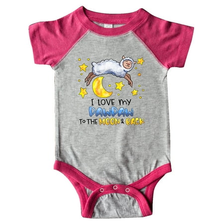 

Inktastic I Love my Pawpaw to the Moon and Back Cute Sheep Gift Baby Boy or Baby Girl Bodysuit
