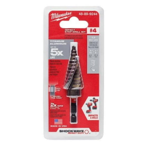 3/16 - 7/8 Impact Step Drill Bit, #4