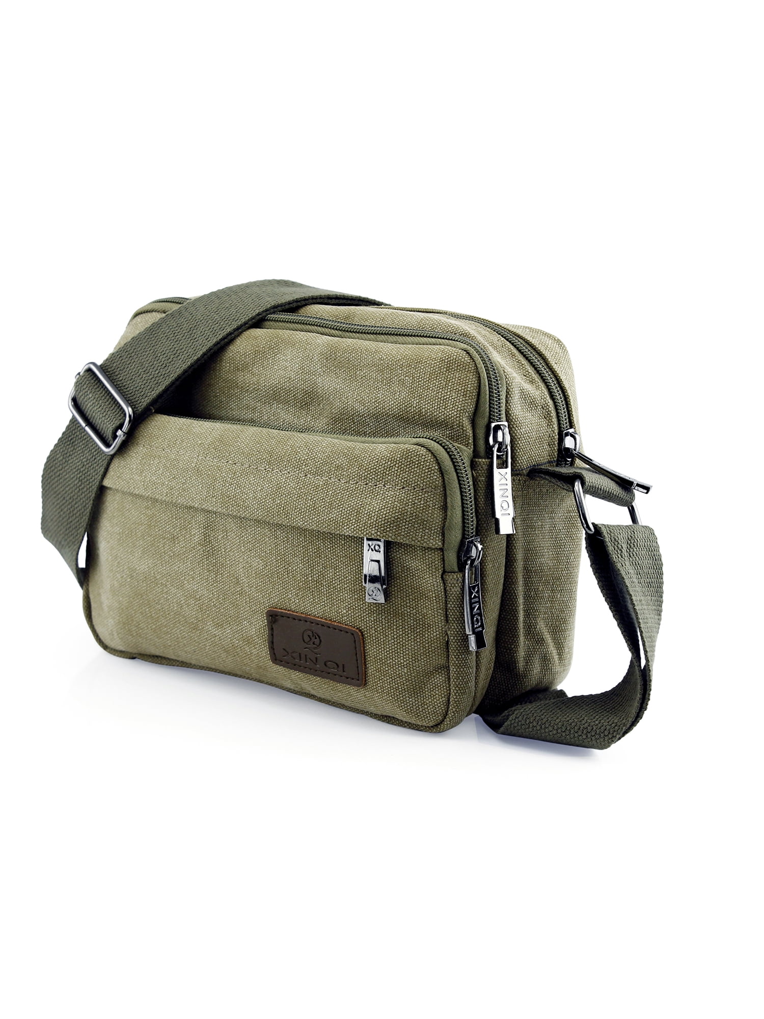 Canvas Messenger Bag, Men's Shoulder Bag With Acsergery Multiple Pocket, Vintage  Shoulder Gift