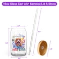 thumbnail image 5 of Watercolor Hello Winter Cocker Spaniel Chill Christmas Welcome 16oz Glass Cup Mug Cockers Dog Lover Gifts Glass Can with Bamboo Lid and Straw - 00016, 5 of 5