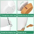 thumbnail image 4 of FIASON 2 Pack 10 Inch White Self-Watering Hanging Planters, Indoor Outdoor Flower Pots with Visual Reservoir, Drainage Holes & 2 Types of Plant Hangers for Garden Home Decor, 4 of 10