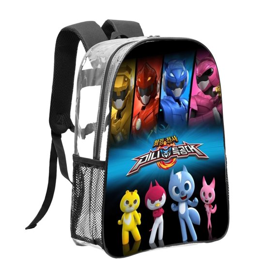 Miniforce Pattern Transparent Backpack Lightweight And fashionable Showcasing Personality And Leading The Trend