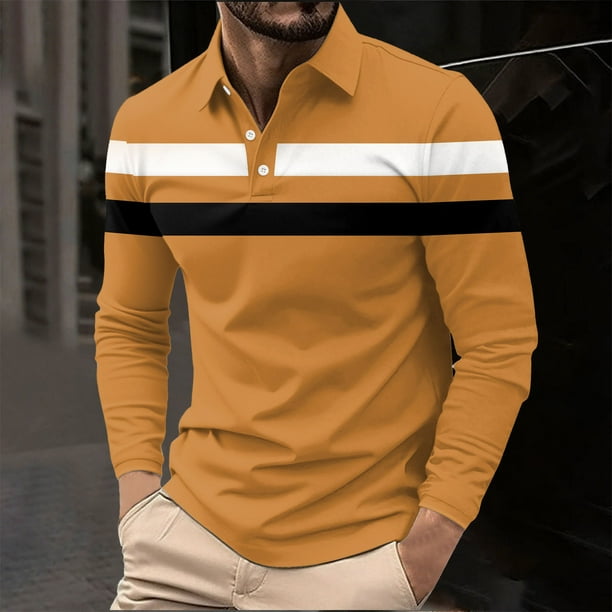Blusa y camisa de manga corta con cuello vuelto Camisa casual de manga larga para hombre con cuello de manga corta estampado Top/camisa para hombre