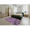 thumbnail image 4 of Ahgly Company Indoor Round Patterned Orchid Purple Area Rugs, 6' Round, 4 of 6