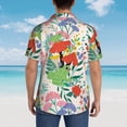 thumbnail image 6 of Balery Mushroom and Frogs Print Men's Hawaiian Shirts Short Sleeve Beach Shirt Relaxed Fit Vacation Button Down Shirts-Large, 6 of 9