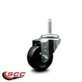 thumbnail image 2 of 3 Inch Hard Rubber Wheel Swivel 3/4 Inch Threaded Stem Caster Service Caster, 2 of 2