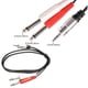 thumbnail image 2 of 3.5mm 1/8' Trs Stereo Male Jack To Dual 1/4' 6.35mm Male Plug Mono Trs Audio Y Splitter Cable 1m 1.8m 3m, 2 of 5