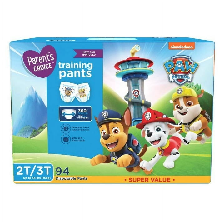 Paw Patrol Training Pants for Boys, 2T/3T, 94 Count (Select for More Options)