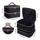 thumbnail image 2 of Estuche de maquillaje portátil de doble capa TANPADUAJI, negro, 2 of 7