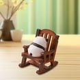 thumbnail image 3 of deevoka Rocking Chair Animal Figurine Cute Statue Cartoon Mini Desktop Ornament Small Sculpture for Micro Landscape Housewarming Gift Panda, 3 of 6