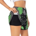 thumbnail image 2 of Bixox Women's Rock Guitar Guinea Pig pattern 2 in 1 Running Shorts - Lightweight Athletic Workout Gym Yoga Shorts Liner with Pockets - Small, 2 of 5