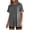 Gray, variant on Jewelreauty Summer Women Oversized Crewneck Pullover Tops Casual Short Sleeve T-Shirts Loose Going Out Blouses (2XL, Green)