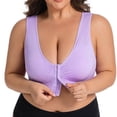thumbnail image 4 of FAZVAOO Women's Sports Bras,Wireless Mesh Front Closure Bra with Running Yoga,Size L-5XL, 4 of 6