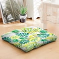 thumbnail image 4 of Palm Leaf & Exotic Flowers Floor Pillow - Japanese-Style Zabuton Cushion with Vibrant Hawaiian Print, Sunlight-Activated Fluffy Expansion, 4 of 7