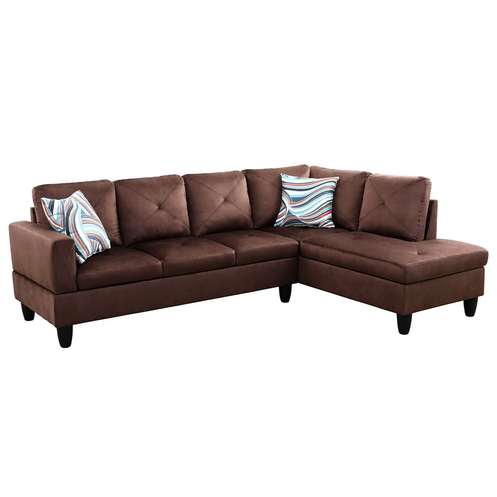Jalen Right Facing Sectional Sofa Light Gray Walmart