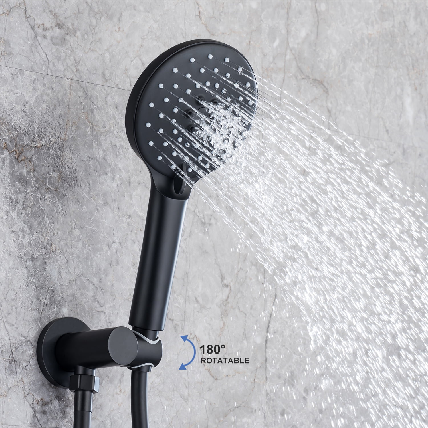 Rainlex One-Handle 1-Spray Matte Black Bathtub Shower Faucet