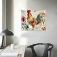 thumbnail image 4 of Nawypu  Flowered Rooster Modern Artwork on Stretched Canvas Wall Art Décor, 4 of 6
