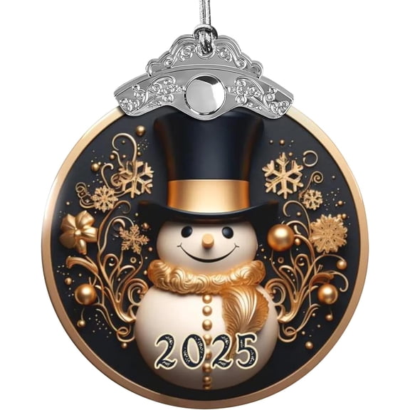2025 Christmas Tree & Snowman Ornaments — Elegant 2025 Vintage-Style Christmas Decorations — Novelty Christmas Pendants