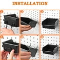 thumbnail image 6 of G.Core 12-Pack Pegboard Bins & Cups with Hooks, Plastic Peg Board Accessories for Organizing Tools, 6 of 8