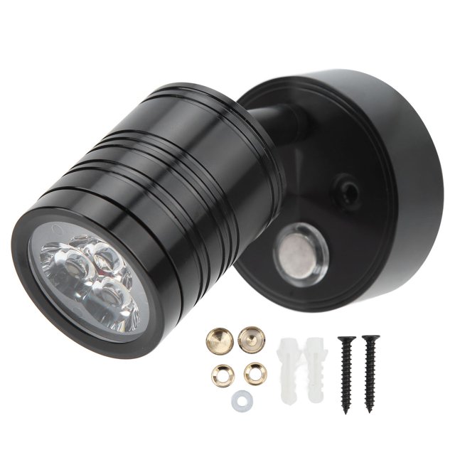 <p>Interior Bedside Spotlight, LED RV Reading Light Anti Dazzling Adjustable Warm White Lamp Aluminum Alloy For Boats Yachts</p>