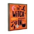 thumbnail image 3 of Witch Is In Bold Cauldron Phrase Holiday Graphic Art Luster Gray Framed Art Print Wall Art, 3 of 6