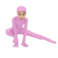thumbnail image 3 of XIMIN Kids Spandex Costume Full Body Open Face Solid Color Bodysuit Costume Boys Girls Stretchy Halloween Cosplay Body Suit Zentai Suit Outfits, 3 of 5