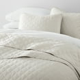 thumbnail image 3 of Noble Linens 3-Piece Natural Diamond Quilt Set, Full/Queen, 3 of 9