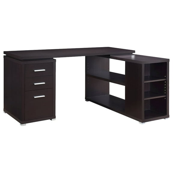 FurniFact Spacious L Shaped Desk – Office Computer Desk with Drawers & Storage