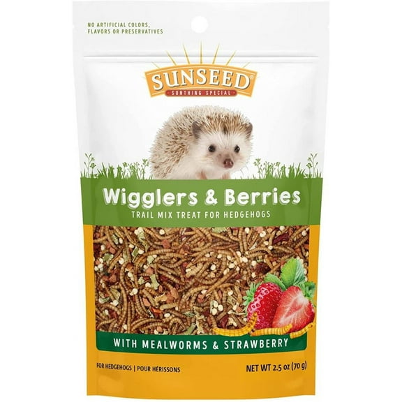 Sunseed Vita Prima Wigglers & Berries Trail Mix Hedgehog Treat [Small Pet, Small Pet Treats] 2.5 oz