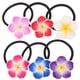 thumbnail image 2 of 12 piezas de material cerámico con forma de frangipani, aro para el pelo con flores, cuerda para el pelo, banda de goma negra con flores, 2 of 8