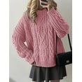 thumbnail image 3 of PRETTYGARDEN Women's Oversized Fall Sweaters Casual Long Sleeve Crewneck Chunky Cable Knit Pullover Tops Winter Clothes, 3 of 9