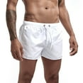 thumbnail image 4 of Ceisia Men's Athletic Beach Shorts Straight Leg Pockets Elastic Waist Casual Sport Swim Trunks Summer Pants White L Gifts for Father, 4 of 8
