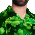 thumbnail image 5 of Saint Patrick's Day Men's Hawaiian Shirt, Short Sleeve Printed Button Down Beach Casual Tops, Summer Spread Collar Men's Shirts, 5 of 6