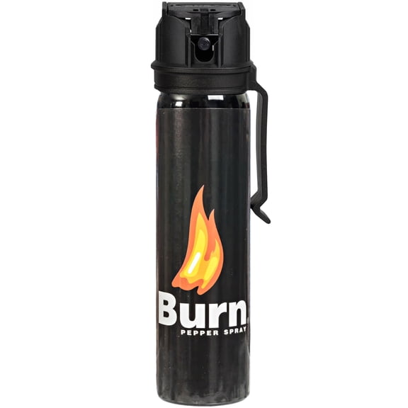 Burn Pepper Spray for Self Defense Heavy Duty - 3.7 fl oz Black