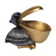 thumbnail image 4 of Figura de pelícano, estatua de pájaro, adorno de escritorio de resina moderno, multifunción, estilo nórdico Negro, 4 of 9